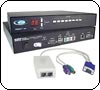 KVM switch via CAT5 allows control to up to 64 servers in zero rack space.