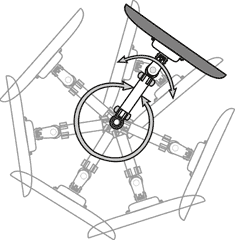 Monitor Arms showing arm swing