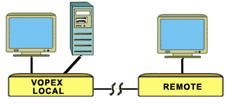 Block diagram of CAT5 video spltter, PC and 2 monitors