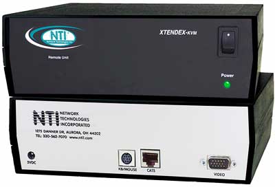 XTENDEX, Extend control up to 305 meters away from computers or NTI KVM Switches